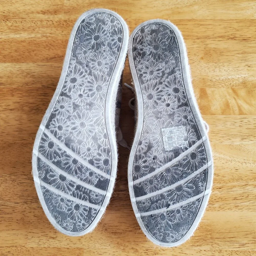 BOBS from Skechers Cream and Navy Espadrille Platform Sneakers